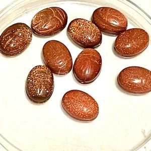 Fabulous 6 Egyptian Scarab Beads